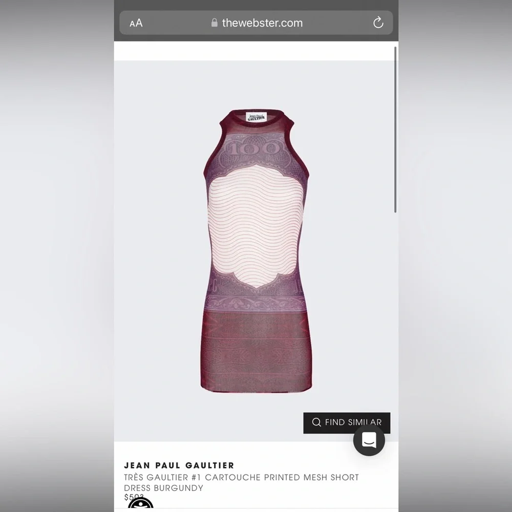 Jean Paul Gaultier Mesh Dress - Picture 5 of 5